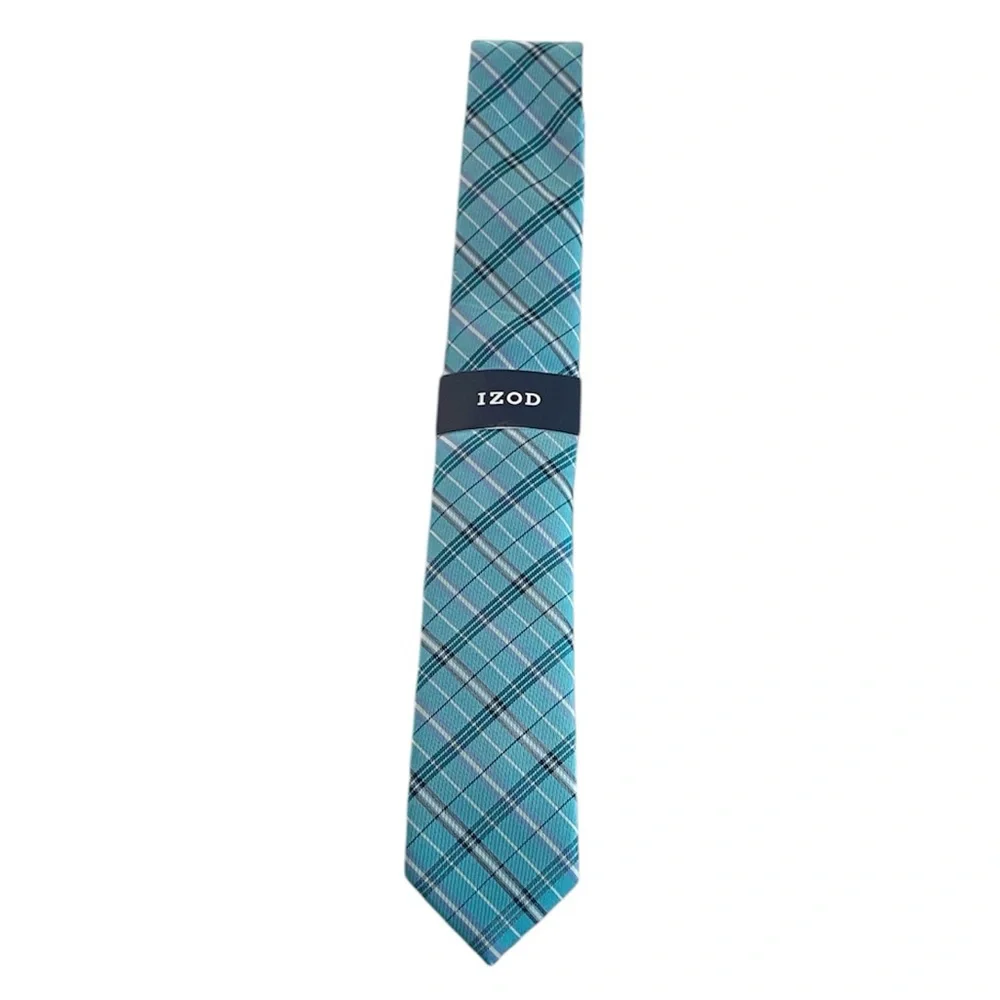 Izod Blue Plaid Men's Tie